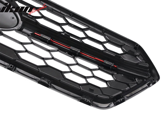 2018-2021 Subaru WRX Gloss Black W/ Red STI Style Front Grille ABS