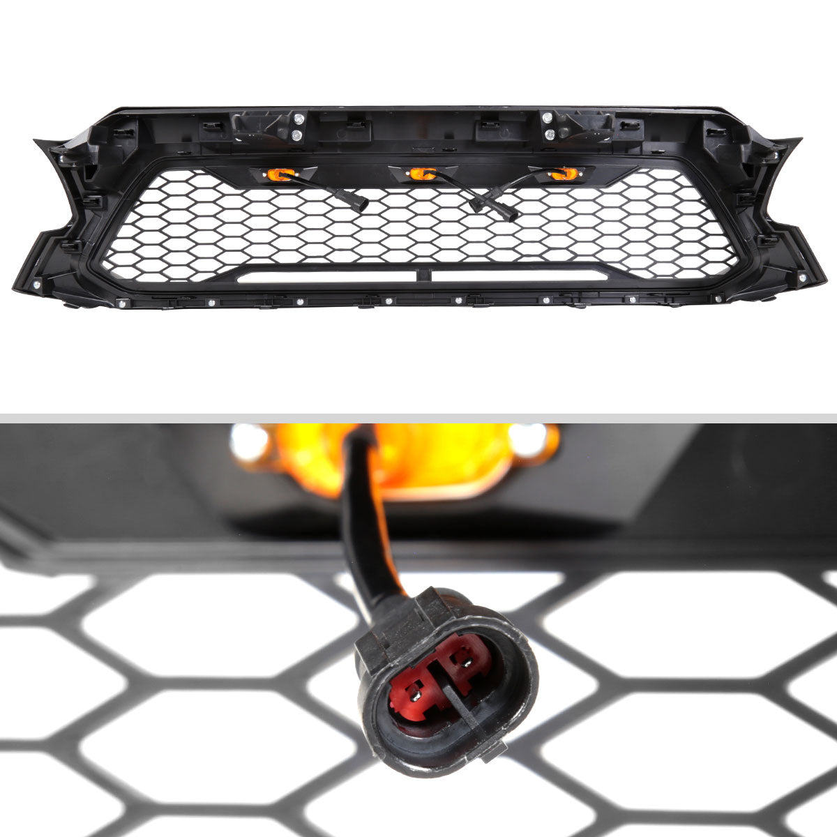 2012-2015 Toyota Tacoma Matte Black Mesh Replacement Grille w/ LED Lights