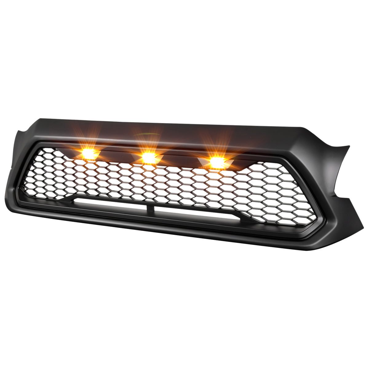2012-2015 Toyota Tacoma Matte Black Mesh Replacement Grille w/ LED Lights