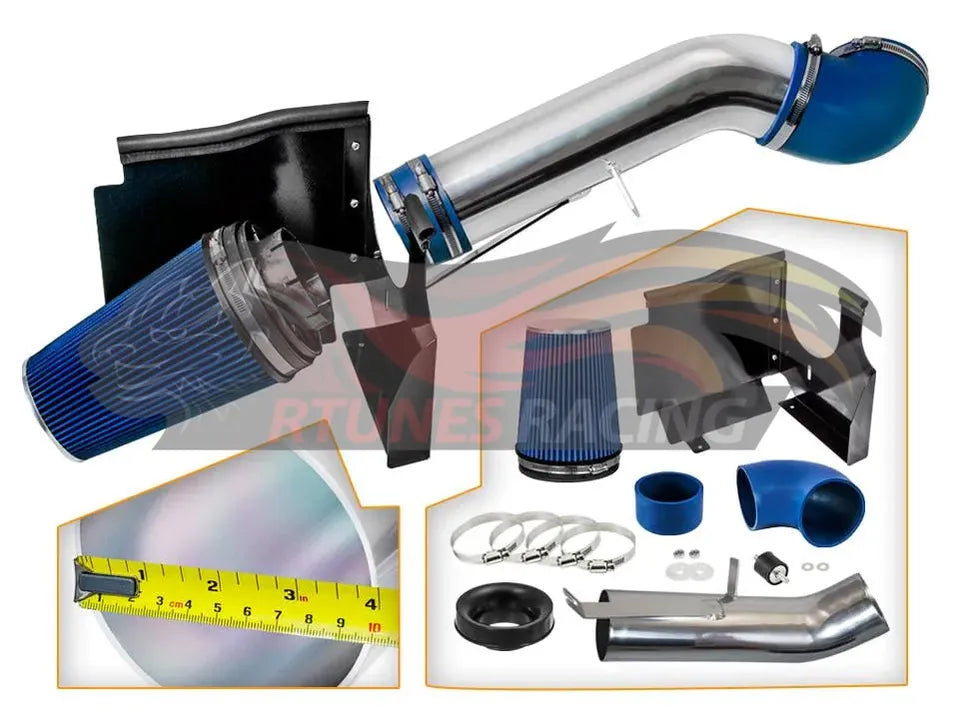 Heat Shield Air Intake Kit For 2002-2006 Sierra Denali with 6.0L V8 | Rtunes Racing | HI-CD-01BL-11