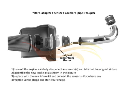 Heat Shield Air Intake Kit For 2007-2008 Avalanche/Tahoe/Yukon 5.3L | Rtunes Racing | HI-CD-02RD-04