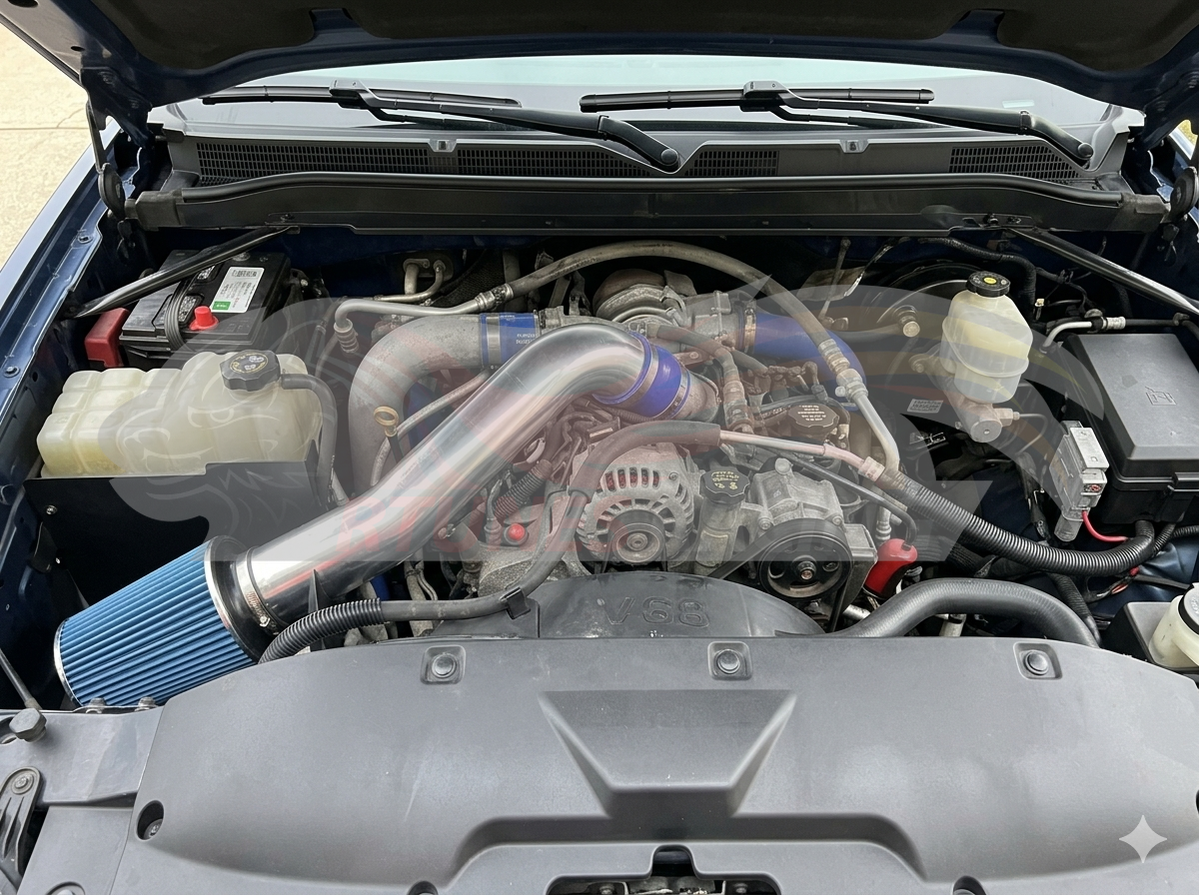 Heat Shield Air Intake Kit For 2001-2004 Chevy Silverado 2500HD/3500 6.6L Diesel | Rtunes Racing | HI-CH-04BL