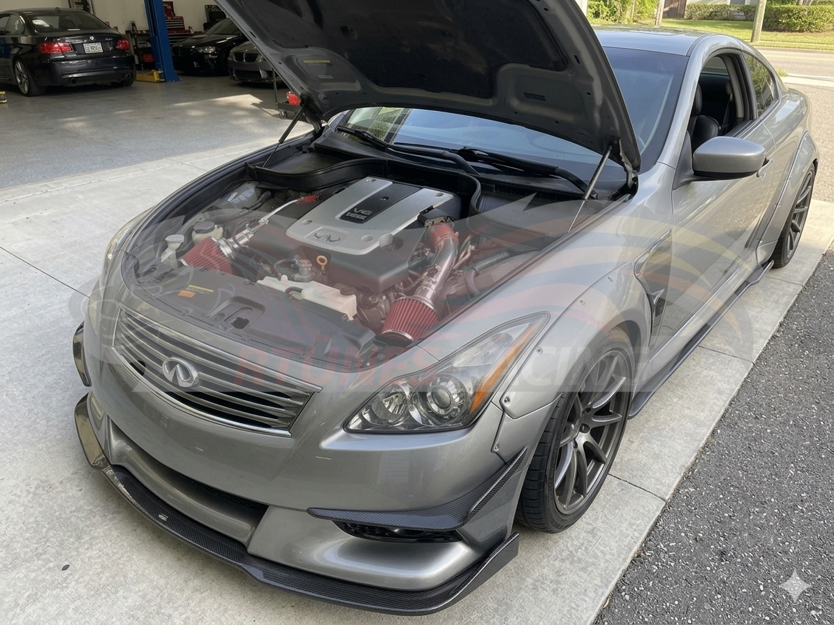 Heat Shield Air Intake Kit For 2008-2013 Infiniti G37 3.7L V6 | RHI-NS-01BK