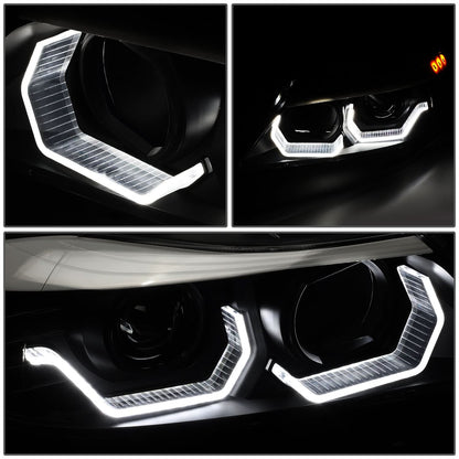 06-12 BMW 3-Series E90 3D Crystal Halo Projector Headlights