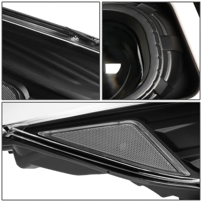 2013-2016 Ford Escape 3D LED DRL Projector Headlights Black Housing