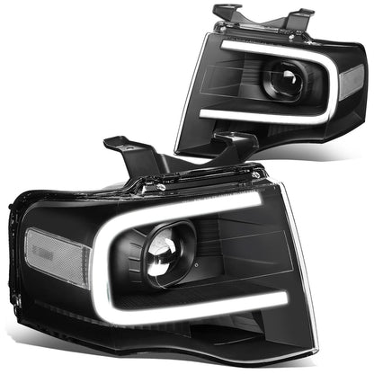 2007-2014 Ford Expedition 3D LED DRL Projector Headlights Black