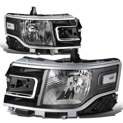 2013-2019 Ford Flex Black Housing Clear Corner Headlights