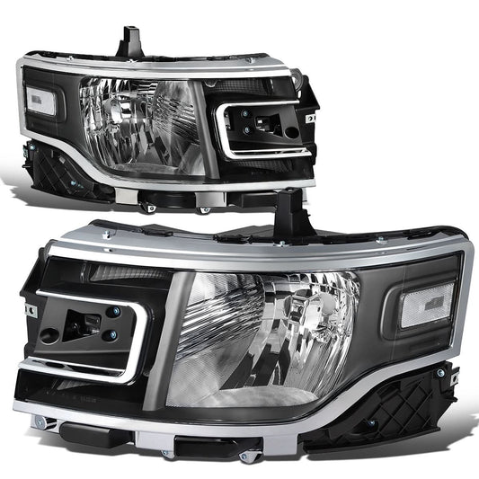 2013-2019 Ford Flex Black Housing Clear Corner Headlights