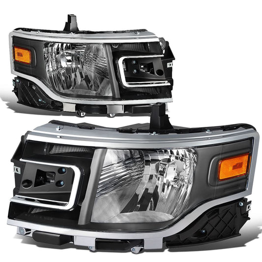 2013-2019 Ford Flex Black Housing Halogen Headlights