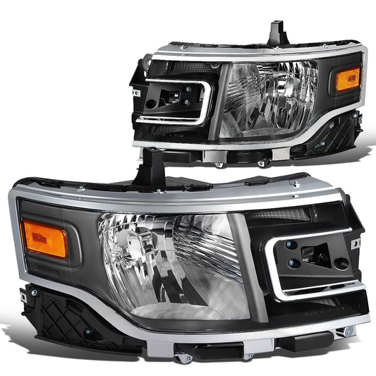 2013-2019 Ford Flex Black Housing Halogen Headlights
