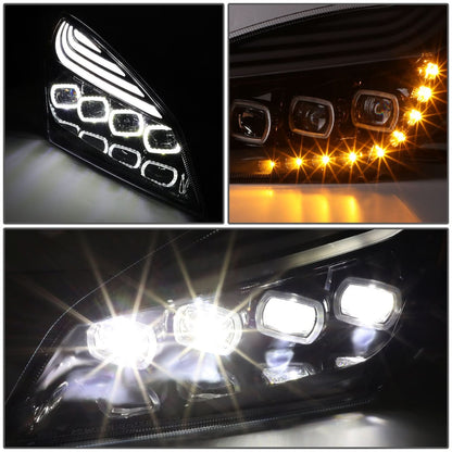 2018-2021 Freightliner Cascadia Black Headlights
