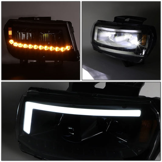 2014-2015 Chevrolet Camaro Full LED Headlights - Black