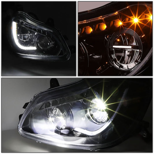 2013-2021 Kenworth T680 Black Headlights