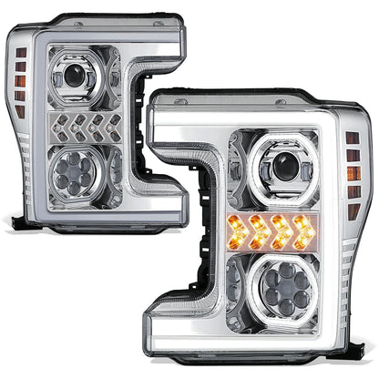 17-19 Ford F-250/F-350/F-450 Super Duty LED Headlights w/ Sequential Turn