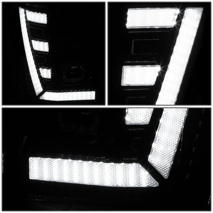 11-16 Ford F-250/350/450 Super Duty White 3D Light Bar Sequential Headlights
