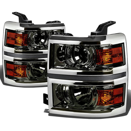 2014-2015 Chevrolet Silverado 1500 LED Projector Headlights - Smoke