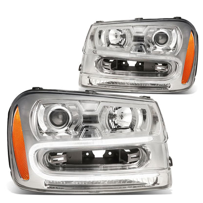 2002-2009 Chevrolet Trailblazer LED DRL Headlights - Chrome Housing