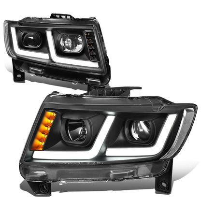 2011-2013 Jeep Grand Cherokee Projector Headlights Black Housing
