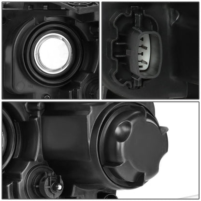 14-16 Jeep Grand Cherokee Projector Headlights Black Housing Amber