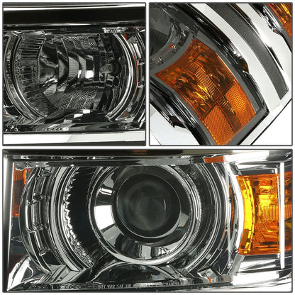 14-16 Chevrolet Silverado LED Projector Headlights Smoke Housing