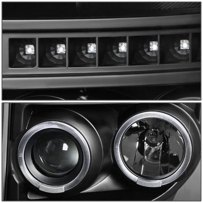 11-16 Ford F-250 F-350 F-450 F-550 Super Duty LED Halo Projector Headlights
