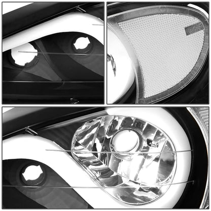 99-05 Pontiac Grand Am 3D LED DRL Projector Headlights Black/Clear