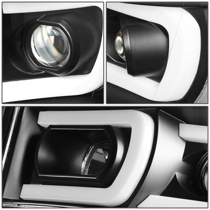 06-09 Dodge Ram Dual LED DRL Projector Headlights Black/Clear