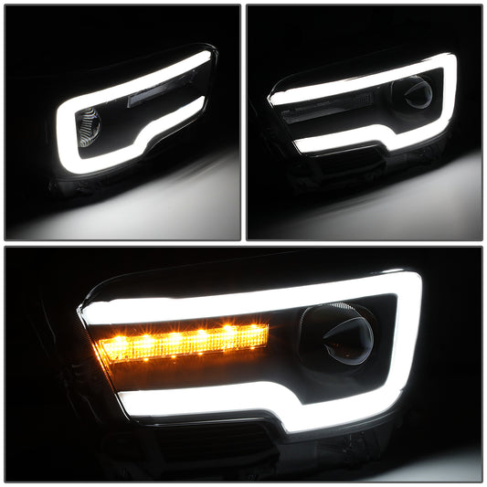 16-20 TACOMA BLACK AMBER PROJECTOR HEADLIGHTS SEQUENTIAL SIGNAL LED DRL