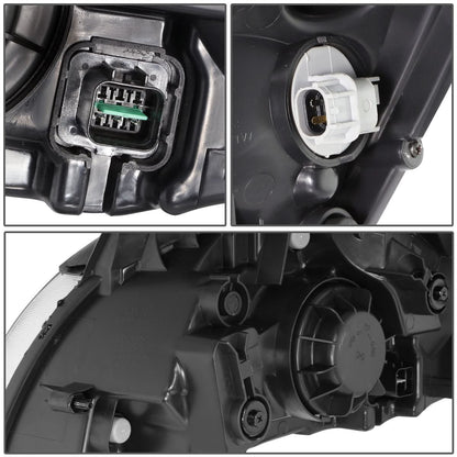 2006-2008 Kia Rio Chrome Housing Clear Corner Headlights
