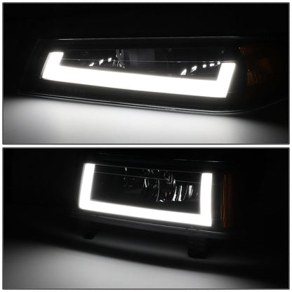 04-12 Chevrolet Colorado LED DRL Headlights - Black Housing