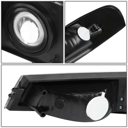 04-12 Chevrolet Colorado LED DRL Headlights Black Housing Clear Corner