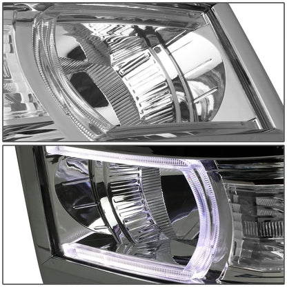 14-15 Chevrolet Silverado 1500 LED DRL Headlights - Chrome Housing