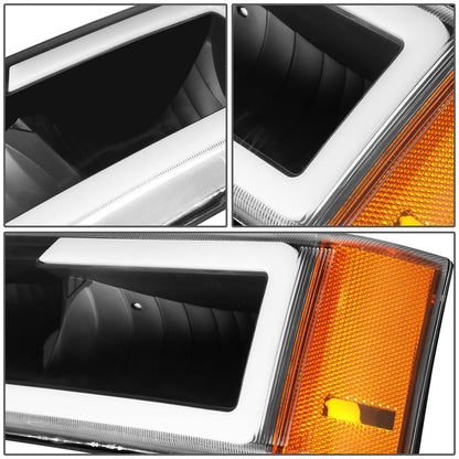 03-07 Chevrolet Silverado / 03-06 Avalanche LED DRL Headlights Black