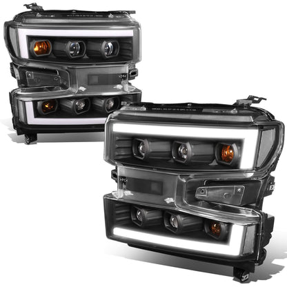 2019-2022 Chevrolet Silverado 1500 LED DRL Quad Projector Headlights