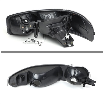 01-07 GMC Sierra/Yukon LED DRL Headlights 4PC Black Housing