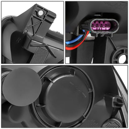 2011-2014 Dodge Charger LED DRL Projector Headlights - Black Housing