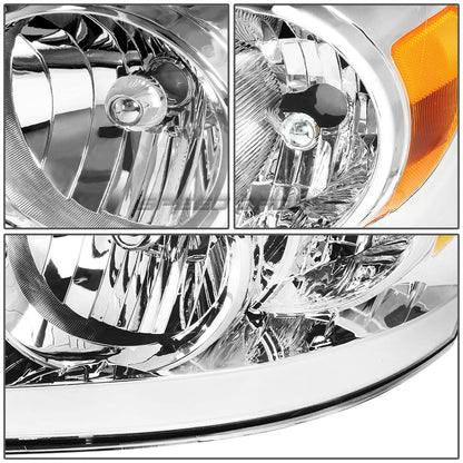 06-09 Dodge Ram LED DRL Chrome Headlights - Amber Corner H13