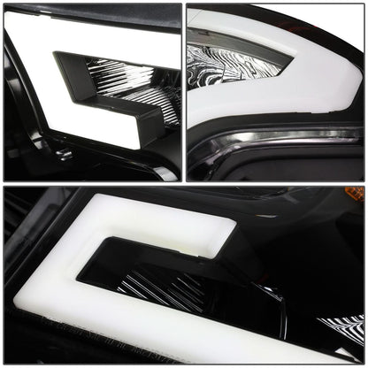 2015-2017 Ford F-150 LED DRL Headlights - Black Housing