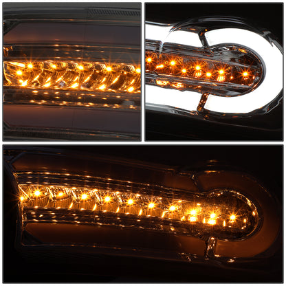 07-14 FJ CRUISER LED DRL+SEQUENTIAL TURN SIGNAL HEADLIGHT LAMPS SMOKED/AMBER