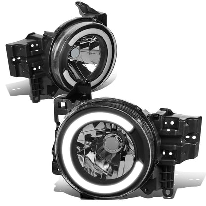 07-14 Toyota FJ Cruiser LED DRL Headlights - Black Housing Clear Corner