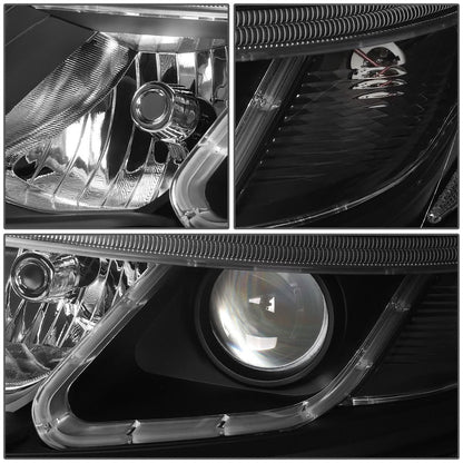 2014-2015 Kia Sorento LED DRL Headlights - Black Housing Clear Corner