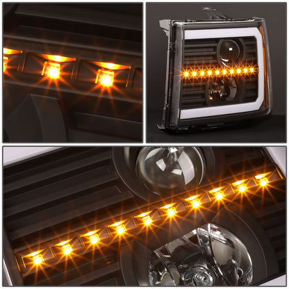 07-13 GMC Sierra 1500 / 07-14 Sierra 2500 3500 C-Bar LED DRL Headlights