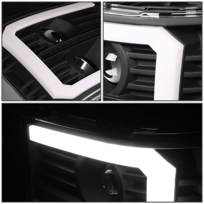 2007-2014 GMC Sierra C-Bar LED DRL Sequential Headlights Black