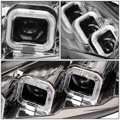 2015-2018 Ford Focus Sequential Halo Projector Headlights Chrome