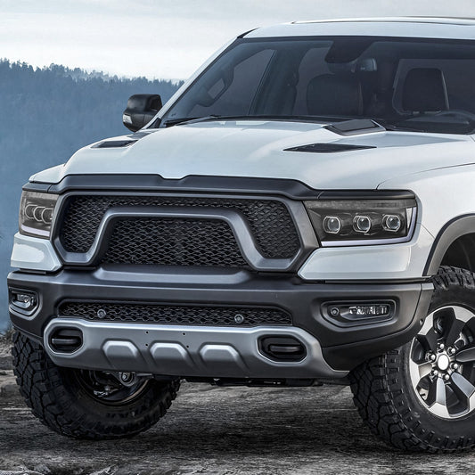 19-24 Ram 1500 Animated Start-Up Sequential LED Projector Headlights Black