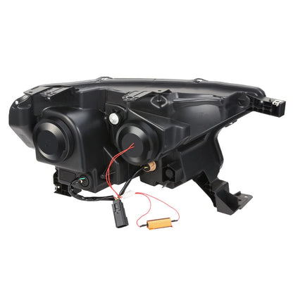 2019-2023 Ford Ranger LED DRL Headlights - Black Housing Clear Corner