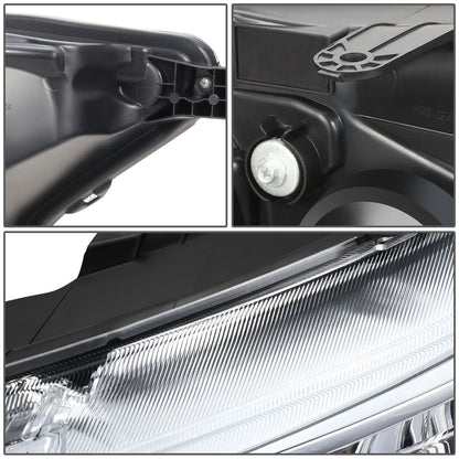 2019-2023 Ford Ranger LED DRL Headlights - Chrome Housing Clear Corner