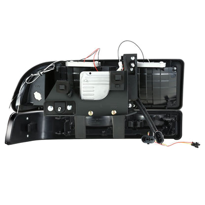 98-04 Chevrolet Blazer/S10 LED Switchback L-Pattern Headlights - Black