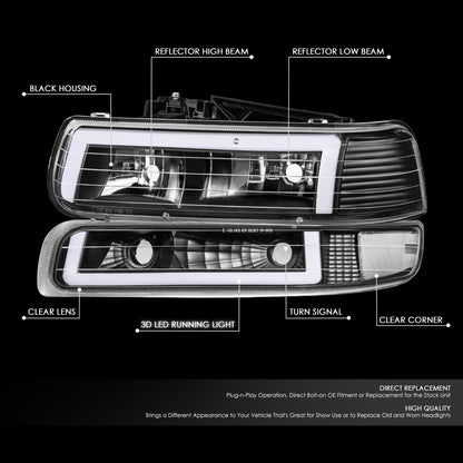 99-06 Chevy Silverado Suburban 1500 2500 Headlight & Bumper Lamps