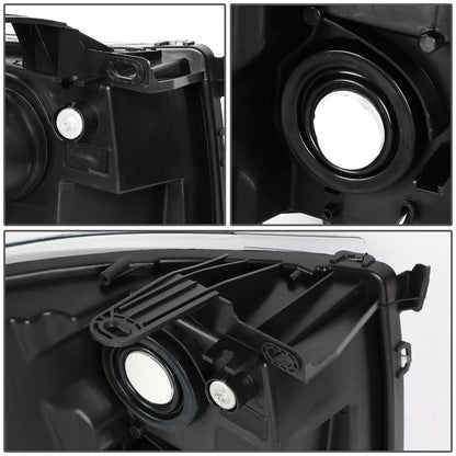 07-14 Chevrolet Silverado LED Reflector Headlights Black Housing